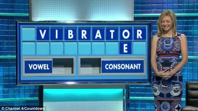 Stimulating conversation: Rachel couldn't control her giggles as Dictionary Corner found a cheeky eight-letter word on Countdown