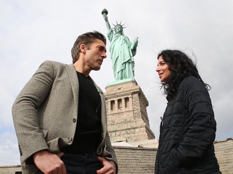 PHOTO: Carolyn Rafaelian, the owner of the jewelry brand Alex and Ani, speaks with David Muir about the collection Liberty Copper, which uses material left over from the Statue of Libertys 1980s renovation.